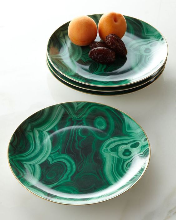 assiette malachite